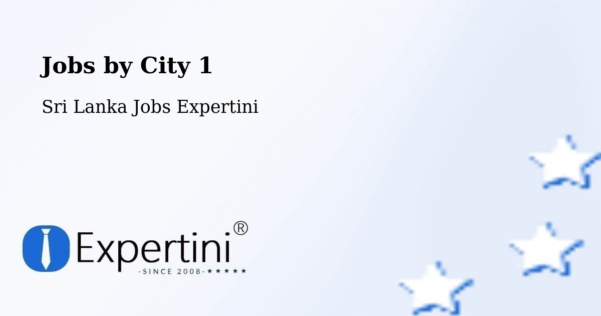 City Jobs in Sri Lanka - Expertini
